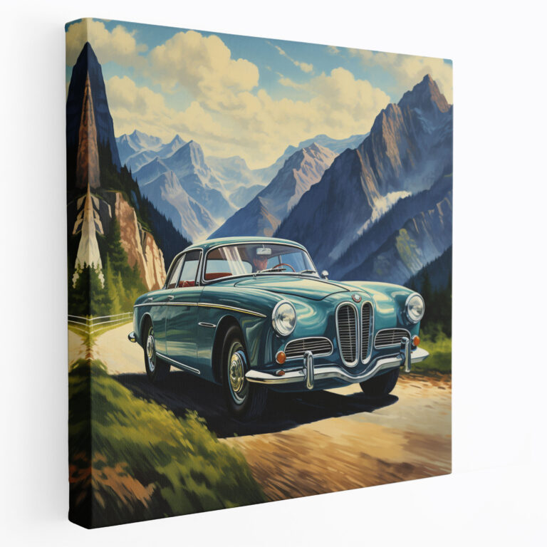 Classic Bmw Vintage Canvas Print - Bmw, Wall Art, Canvas Wall Art, Wall Decoration