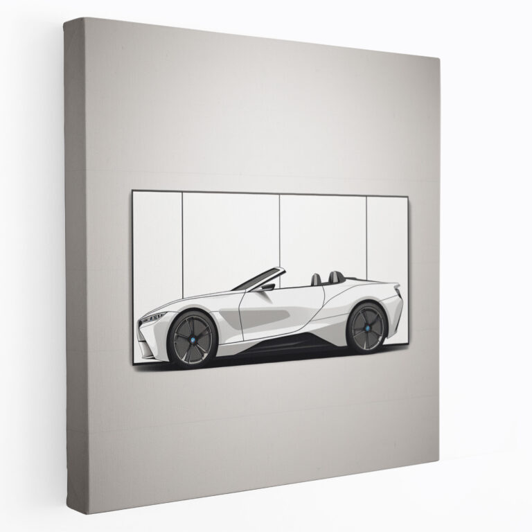 Bmw Canvas Print - Minimalist Convertible - Bmw, Bmw Wall Decoration, Sleek And Timeless, Modern Decor