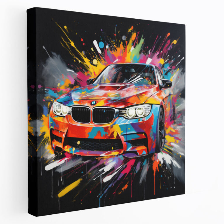 Bmw Canvas Print - Graffiti M Series - Bmw, Bmw Home Decoration, Bmw Canvas Wall Art, Urban Aesthetic