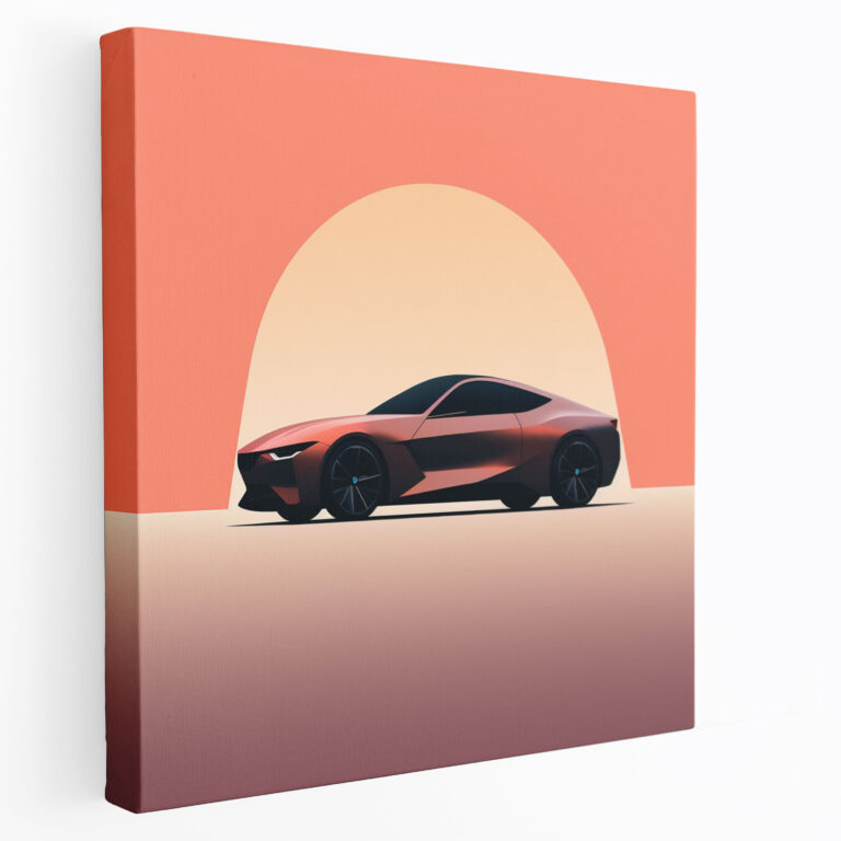 Bmw Minimalist Silhouette Wall Decoration - Bmw, Sleek Silhouette, Wall Art, Home Decoration