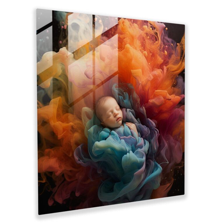 Born Abstract Photography Glass Print - Born, Born Abstract Photography Glass Print, Excitement, Home Decoration