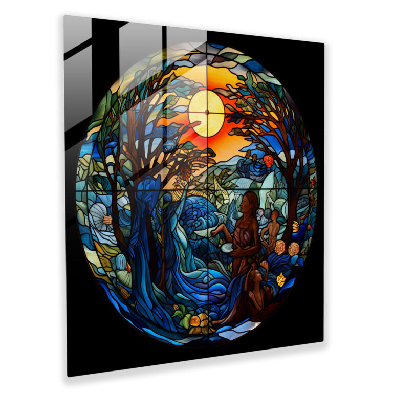 Born Stained Glass Art Glass Print - Born, Glass Art, Stained Glass Art, Nature