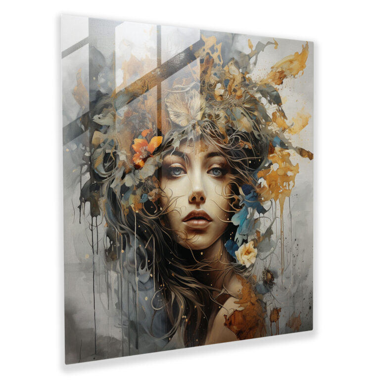 Born Mixed Media Artwork Glass Print - Born, Versatile, Glass Print, Mixed Media Artwork