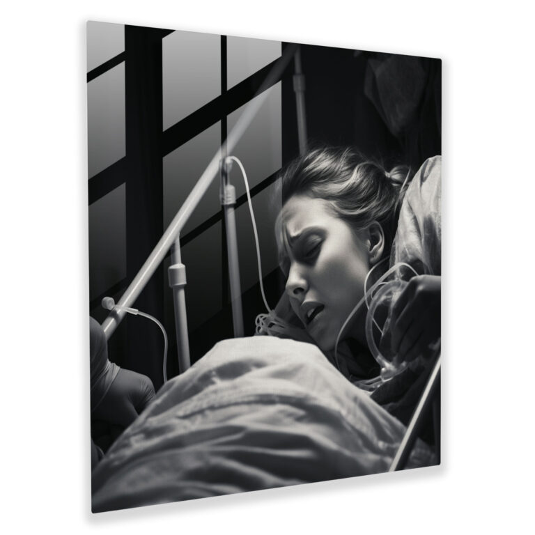 Intense Born Glass Print - Born, Glass Wall Art, Born, Childbirth