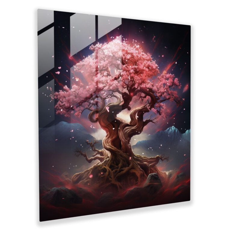 Born Blossoms Glass Print - Born, Wall Decoration, Born, Digital Artwork