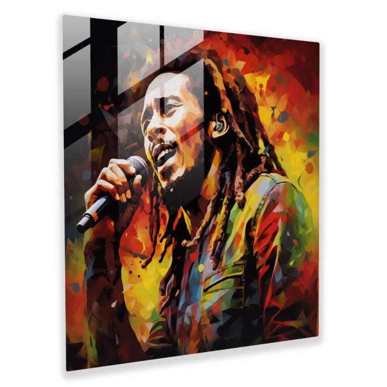 Bob Marley Glass Print - Bob Marley, Wall Decoration, Glass Wall Art, Modern Art