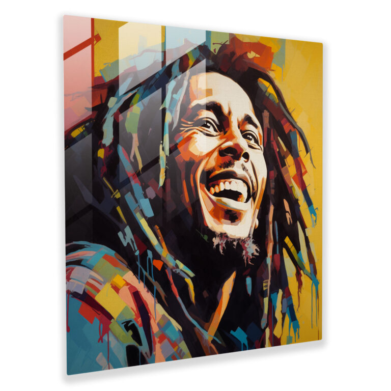 Bob Marley Glass Print - Pop Art - Bob Marley, Home Decoration, Glass Wall Art, Bob Marley