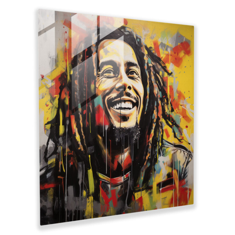 Bob Marley Glass Print - Urban Art - Bob Marley, Glass Print, Glass Wall Art, Glass Art