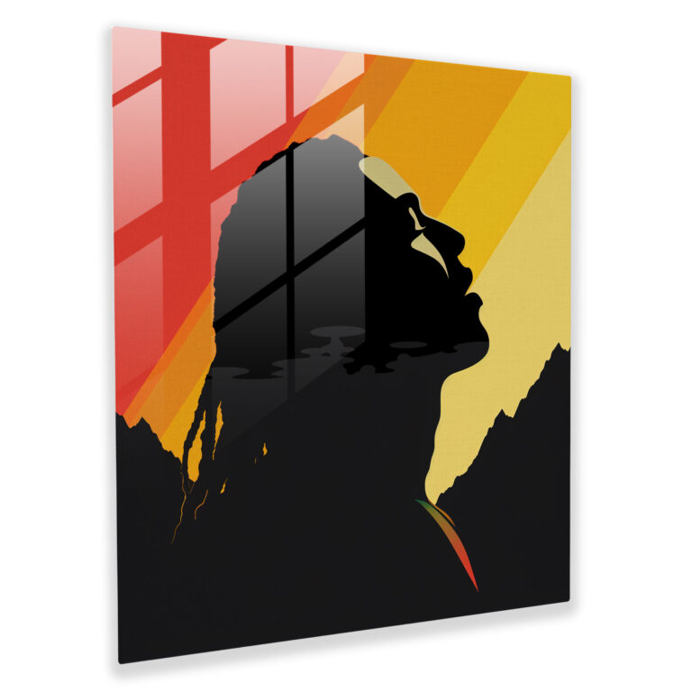 Bob Marley Glass Print - Minimalist Design - Bob Marley, Glass Print, Wall Decoration, Bob Marley