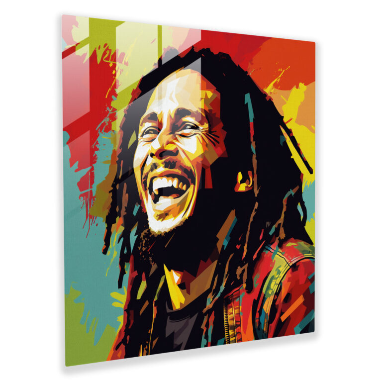 Bob Marley Glass Wall Art - Bob Marley, Home Decoration, Modern Art, Bob Marley