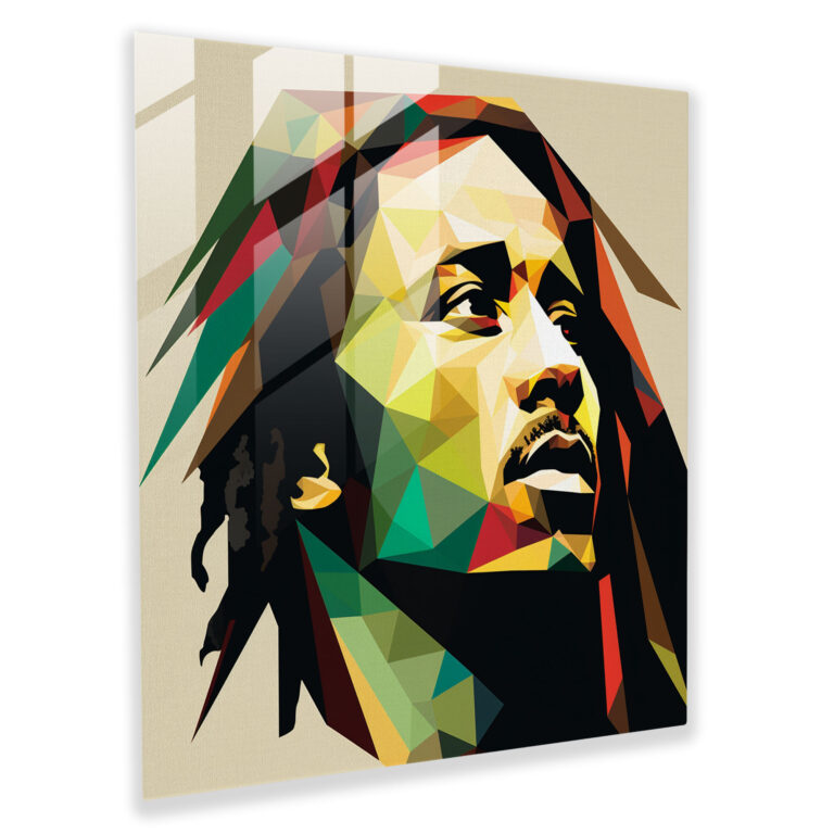 Bob Marley Glass Wall Art - Bob Marley, Graphic Design, Modern Art, Glass Art