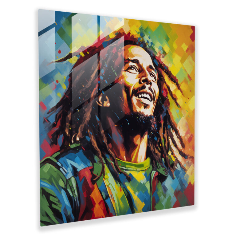 King Of Reggae Glass Print - Bob Marley, Musical Legacy, Glass Print, Bob Marley