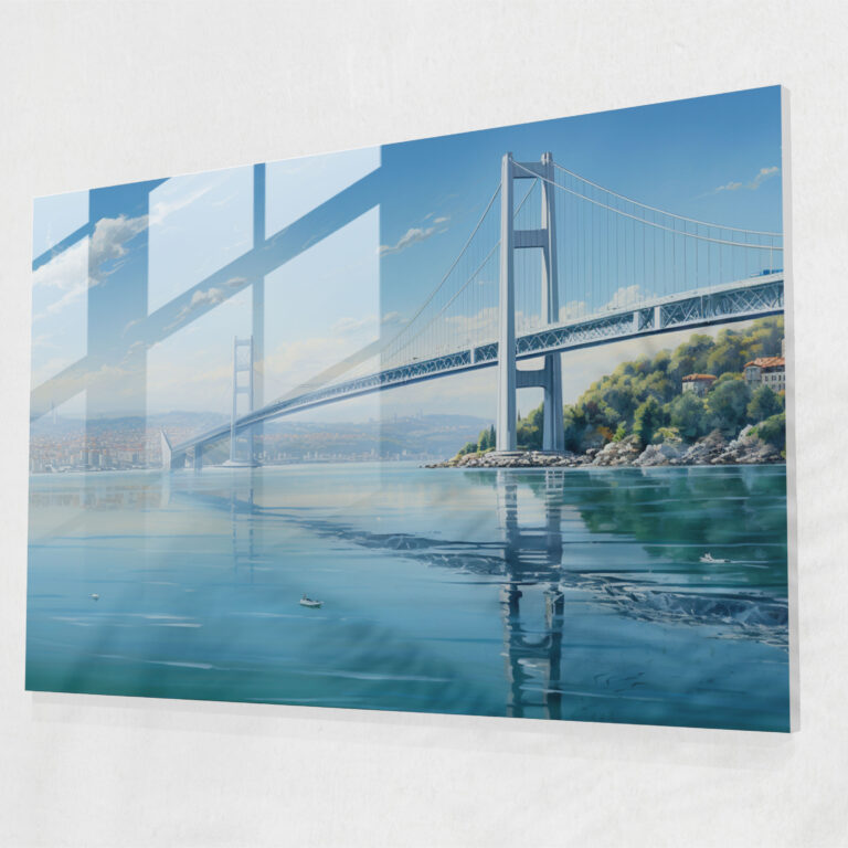 Panoramic Bosphorus Glass Print - Bosphorus Bridge, Glass Print, Home Decoration, Modern Art