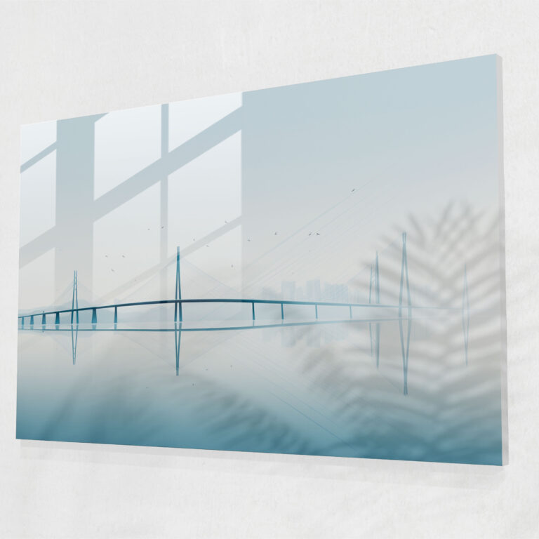 Bosphorus Bridge Glass Decoration - Bosphorus Bridge, Sleek, Glass Art, Modern Art