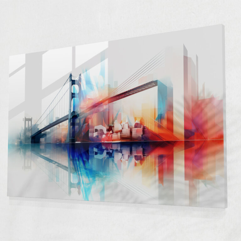 Bosphorus Bridge Glass Print - Bosphorus Bridge, Glass Wall Art, Vibrant Colors, Glass Print