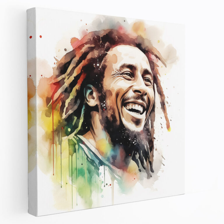 Bob Marley Wall Art - Bob Marley, Home Decoration, Watercolor Portrait, Love