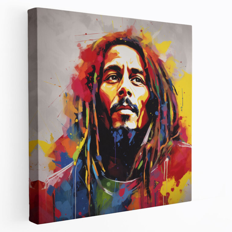 Bob Marley Canvas Wall Art - Bob Marley, Canvas Wall Art, Abstract Elements, Pop Art