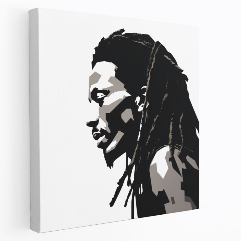 Bob Marley Canvas Art - Bob Marley, Canvas, Minimalist, Wall Art