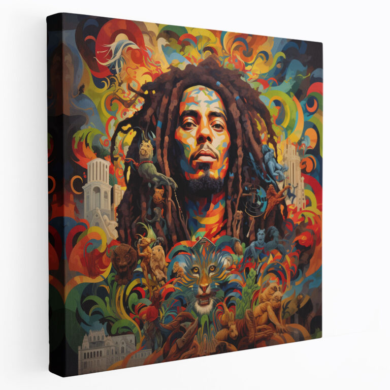 Bob Marley Canvas Print - Bob Marley, Canvas Print, Psychedelic, Artwork