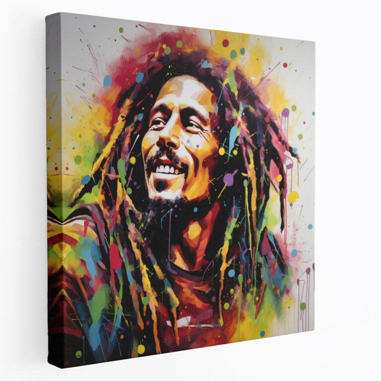 Bob Marley Canvas Print - Abstract Mixed Media Artwork - Bob Marley, Bob Marley Wall Decoration, Wall Decoration, Bob Marley Wall Art