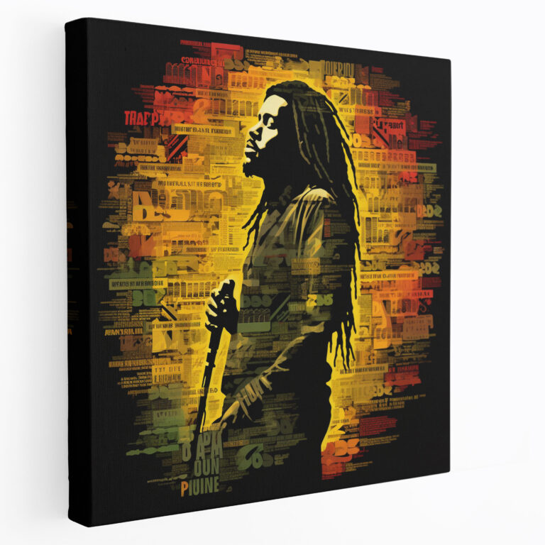 Bob Marley Canvas Print - Typography Artwork - Bob Marley, Canvas Wall Art, Powerful Lyrics, Bob Marley Wall Decoration
