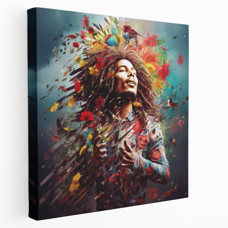 Bob Marley Wall Art - Surrealistic Digital Art - Bob Marley, Home Decoration, Wall Decoration, Canvas Print