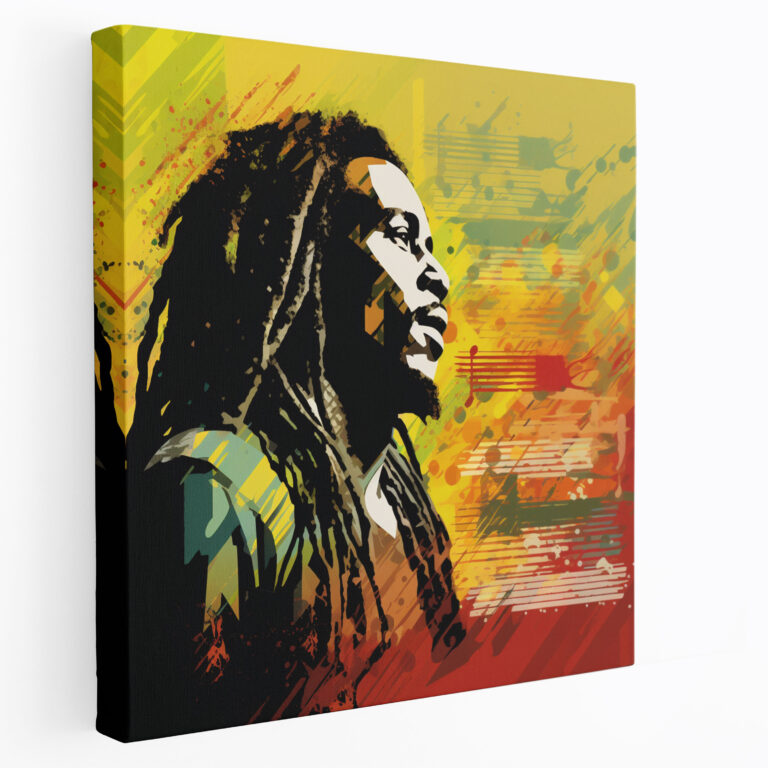 Bob Marley Wall Art - Musical Vibes Canvas Print - Bob Marley, Silhouette, Bob Marley, Home Decoration
