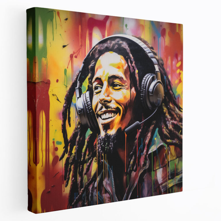 Bob Marley Wall Art - Graffiti-Style Canvas Print - Bob Marley, Canvas Print, Spirit, Wall Decoration