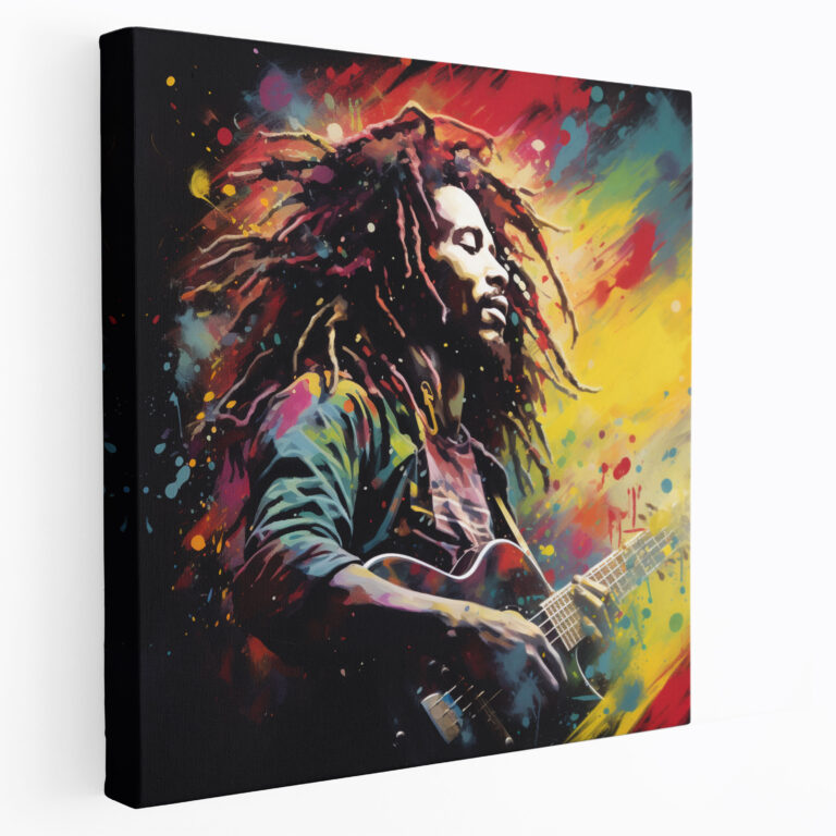 Bob Marley Canvas Print - Abstract Silhouette Wall Art - Bob Marley, Freedom, Canvas, Wall Art