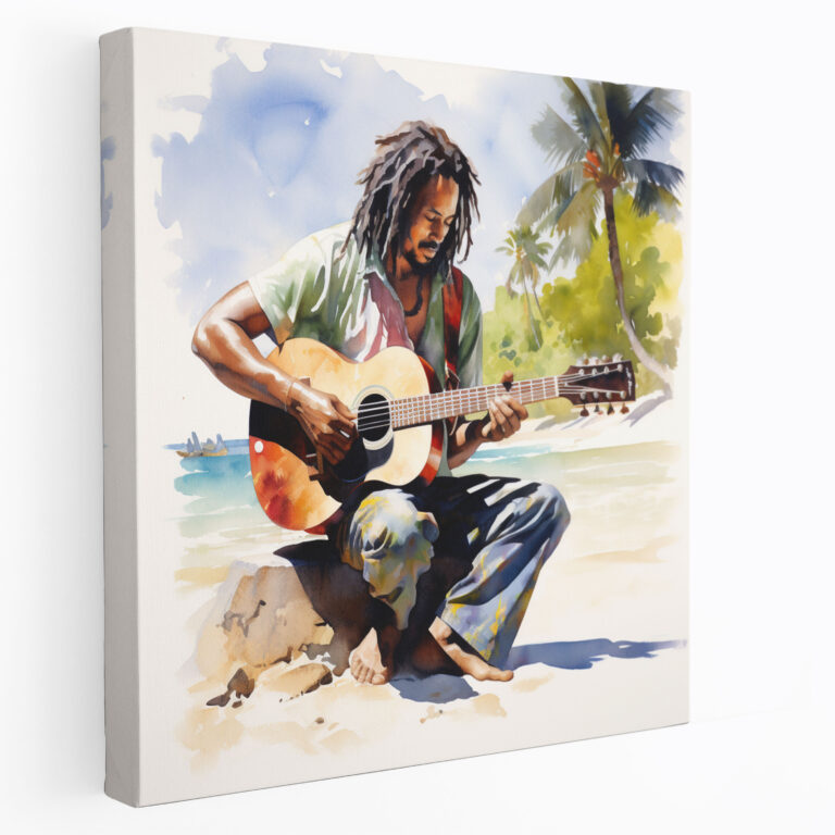 Bob Marley Wall Art - Bob Marley, Tropical Beach, Bob Marley, Canvas Wall Art
