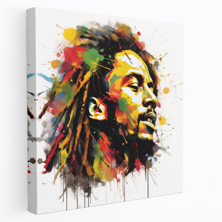 Bob Marley Wall Decoration - Bob Marley, Canvas, Bob Marley, Music Symbols
