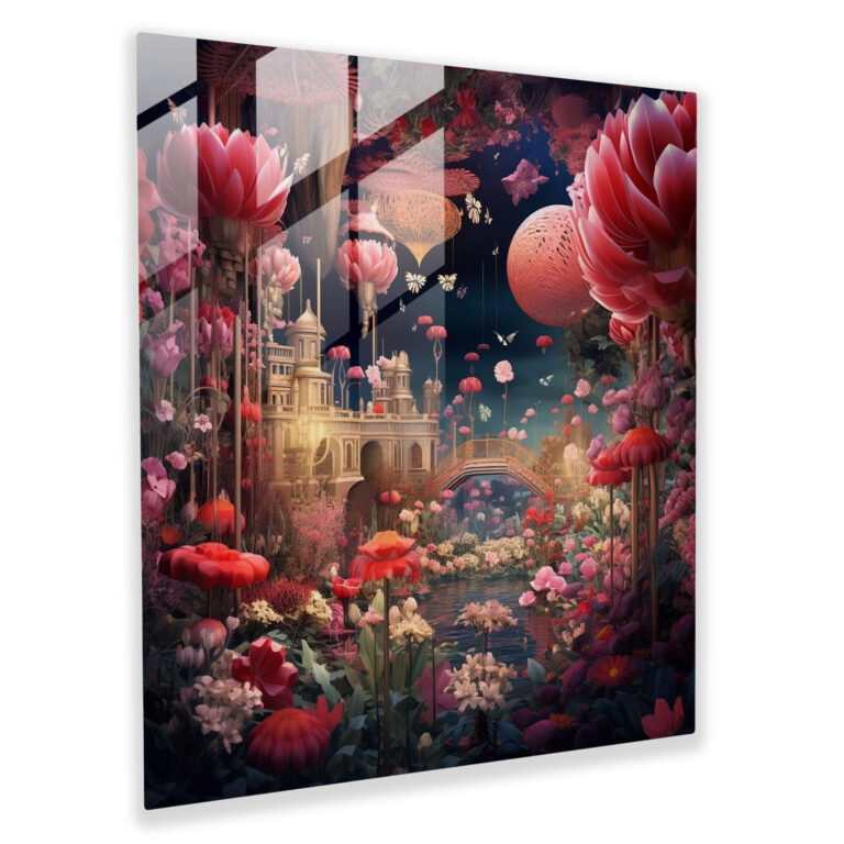 Bohemian Floating Garden Glass Print - Bohemian, Home Decoration, Wall Decoration, Glass Print