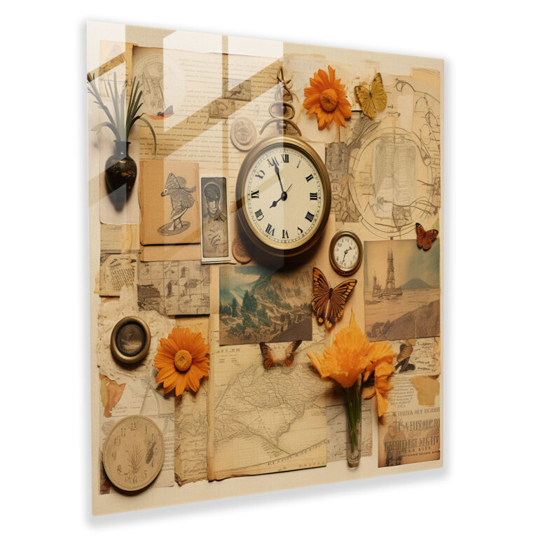Bohemian Collage Glass Print - Bohemian, Wall Decoration, Glass Print, Home Decoration