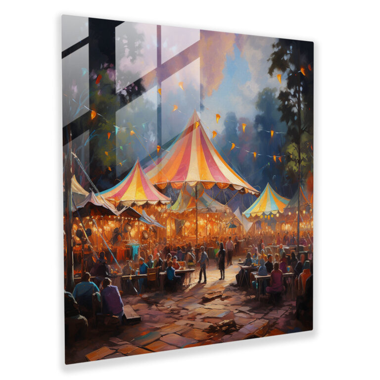 Bohemian Rhapsody Glass Print - Bohemian, Bohemian Music Festival, Wall Decoration, Oil Painting