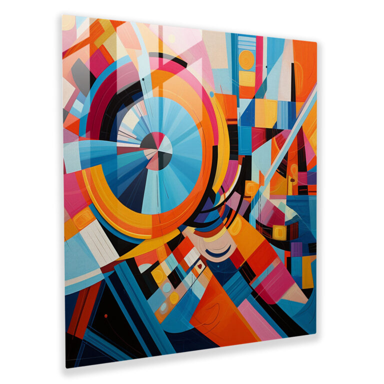 Bohemian Geometrics Glass Print - Bohemian, Modern Art, Vibrant Colors, Glass Art