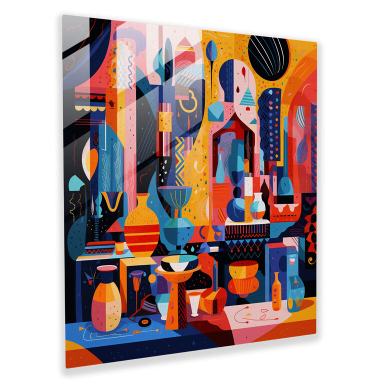 Bohemian Geometric Glass Print - Bohemian, Glass Print, Home Decoration, Modern Art