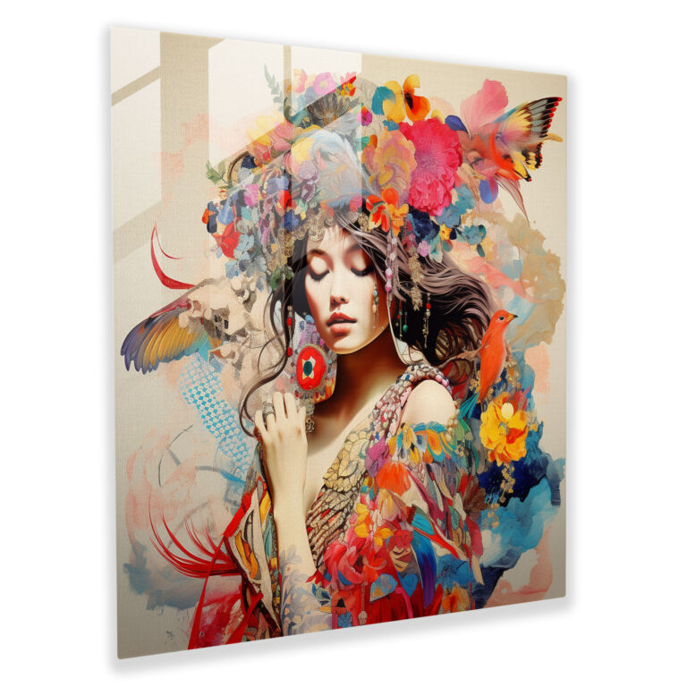 Bohemian Cultural Collage Glass Print - Bohemian, Diversity, Wall Decoration, Colorful Collage