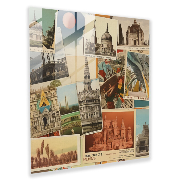 Bohemian Landmarks Glass Print - Bohemian, Wall Decoration, Modern Art, Bohemian
