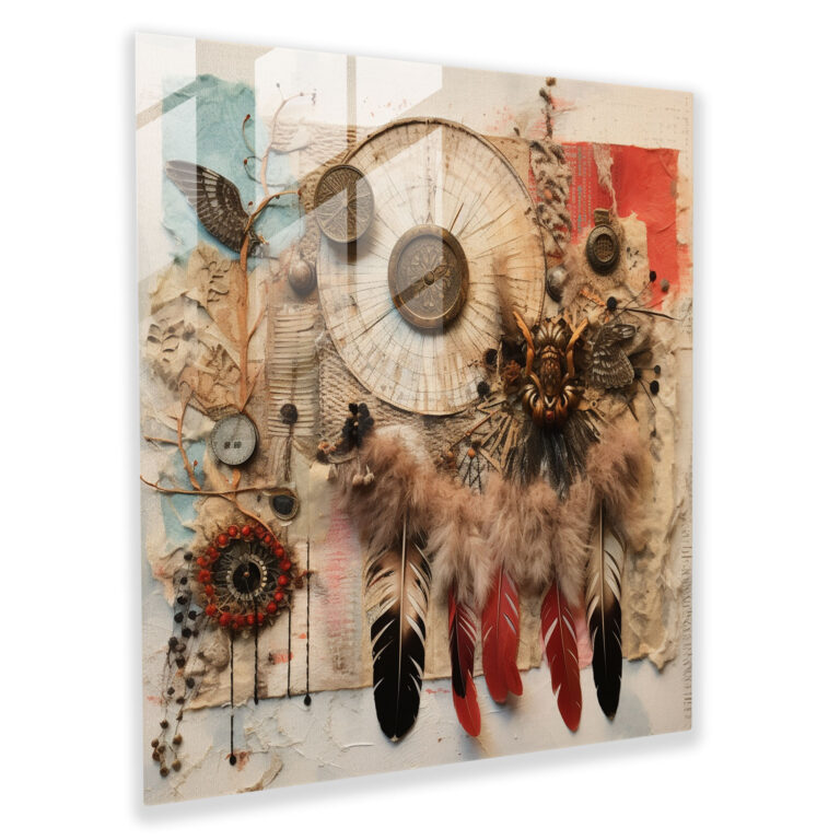 Bohemian Collage Glass Print - Bohemian, Glass Print, Bohemian Collage, Wall Decoration