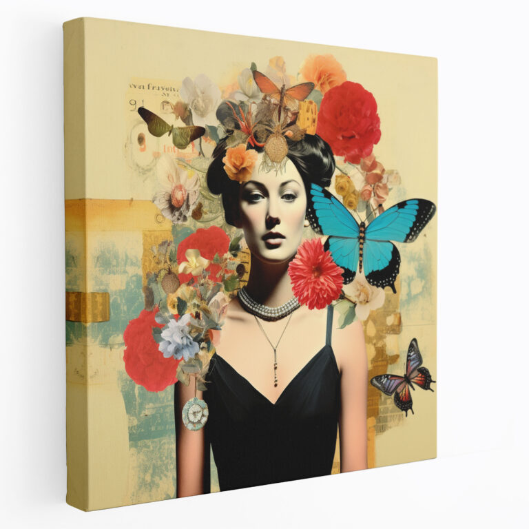 Eclectic Bohemian Collage Canvas Print - Bohemian, Visually Stimulating, Wall Decoration, Eclectic Collage Art