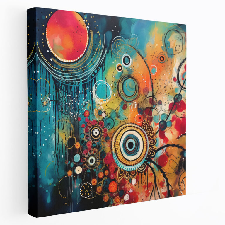 Bohemian Abstract Canvas Print - Bohemian, Bohemian, Intricate Patterns, Mixed Media