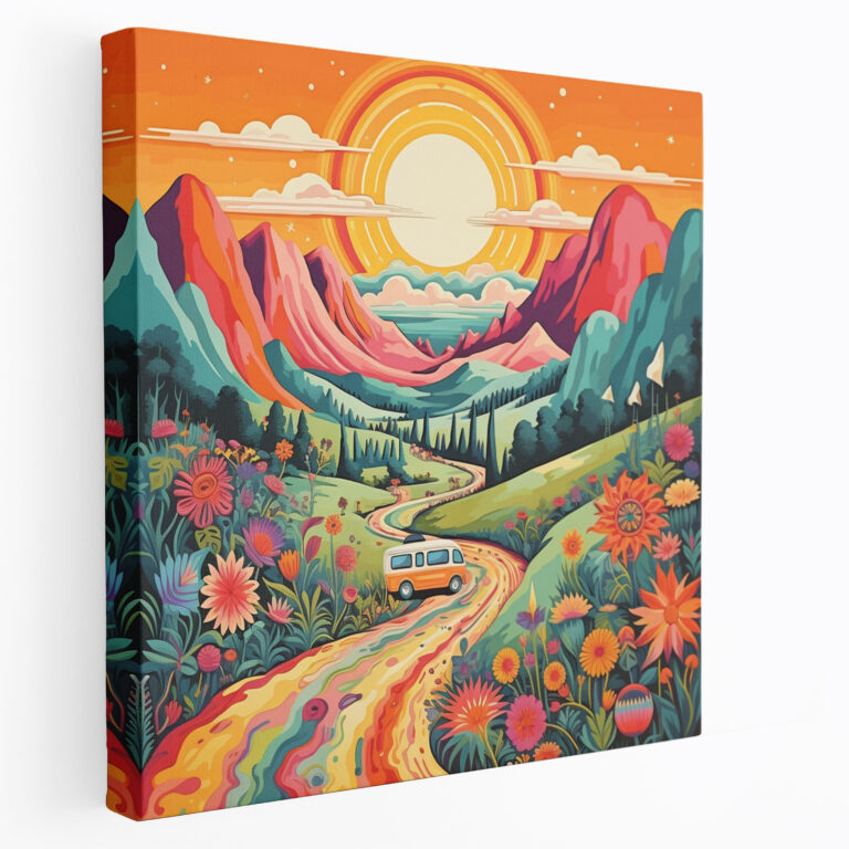 Vintage Bohemian Caravan Poster Print - Bohemian, Bohemian, Colorful Landscapes, Home Decoration