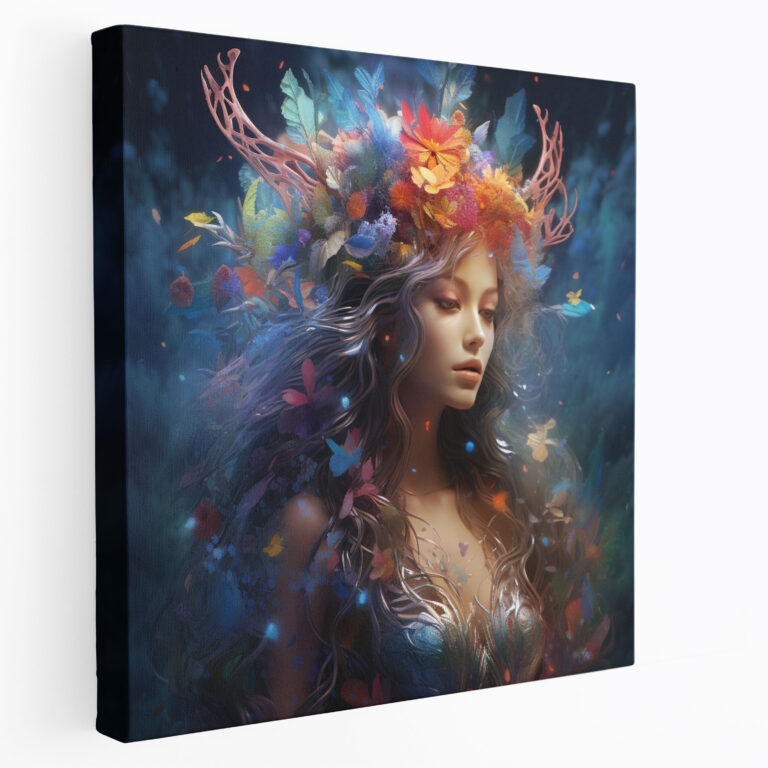 Bohemian Mystical Forest Digital Art Canvas Print - Bohemian, Artistry, Fantasy, Vibrant Jewel Tones