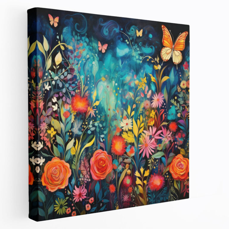 Bohemian Garden Canvas Print - Bohemian, Bohemian Garden, Wall Art, Home Decoration