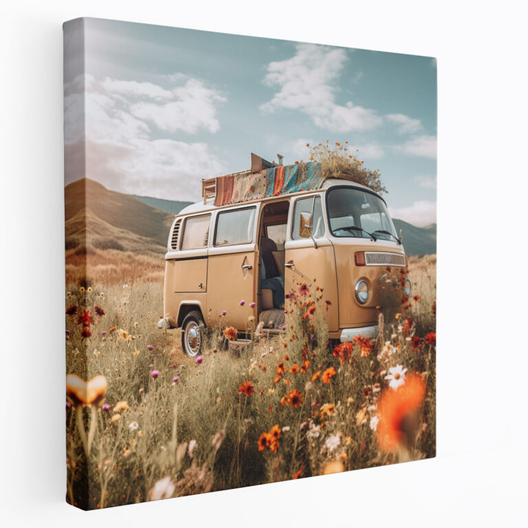 Bohemian Van Canvas Print - Bohemian, Wall Decoration, Bohemian Van Canvas Print, Wall Art