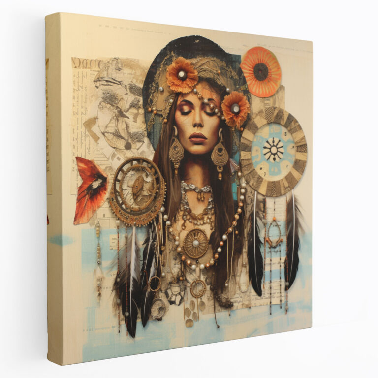 Bohemian Collage Canvas Print - Bohemian, Bohemian Collage Canvas Print, Wall Art, Home Decoration