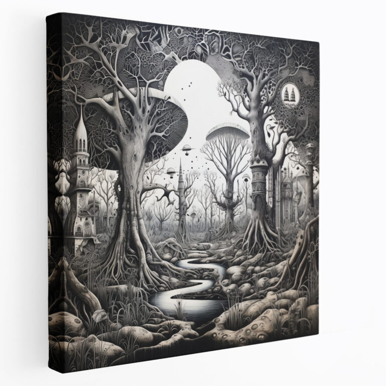 Mystical Bohemian Forest Canvas Print - Bohemian, Hidden Creatures, Canvas, Wall Art