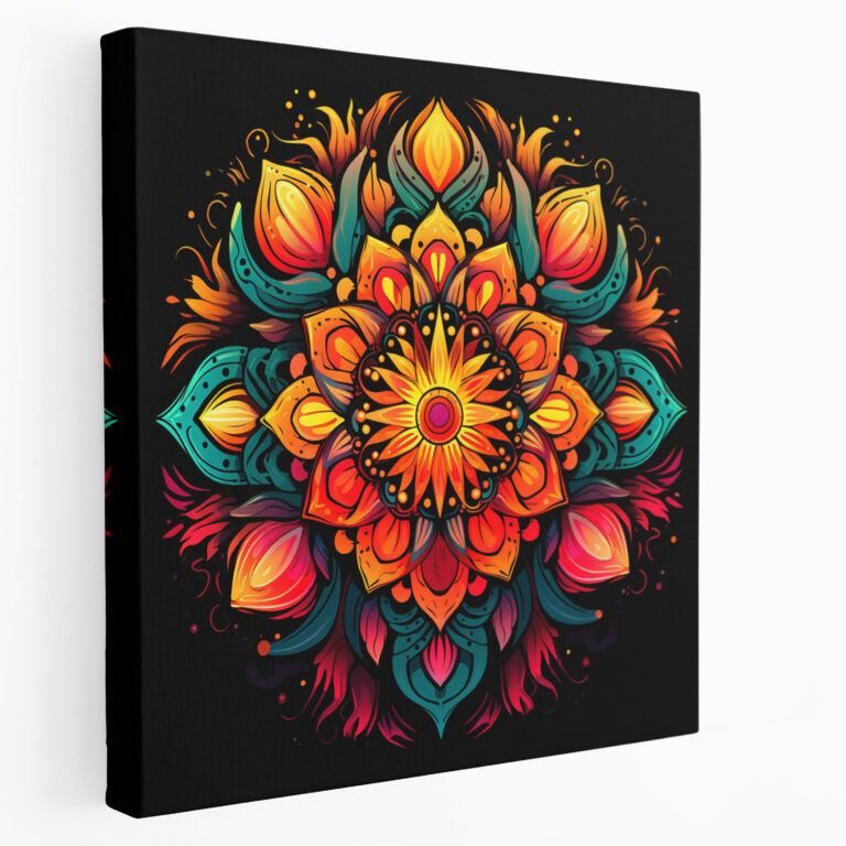 Bohemian Mandala Graphic Canvas Print - Bohemian, Bohemian, Wall Art, Vibrant Colors