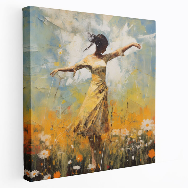 Bohemian Meadow Dance Canvas Print - Bohemian, Liberation, Canvas, Meadow