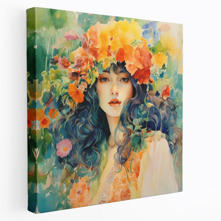 Bohemian Garden Canvas Print - Bohemian, Watercolor Painting, Garden, Bohemian